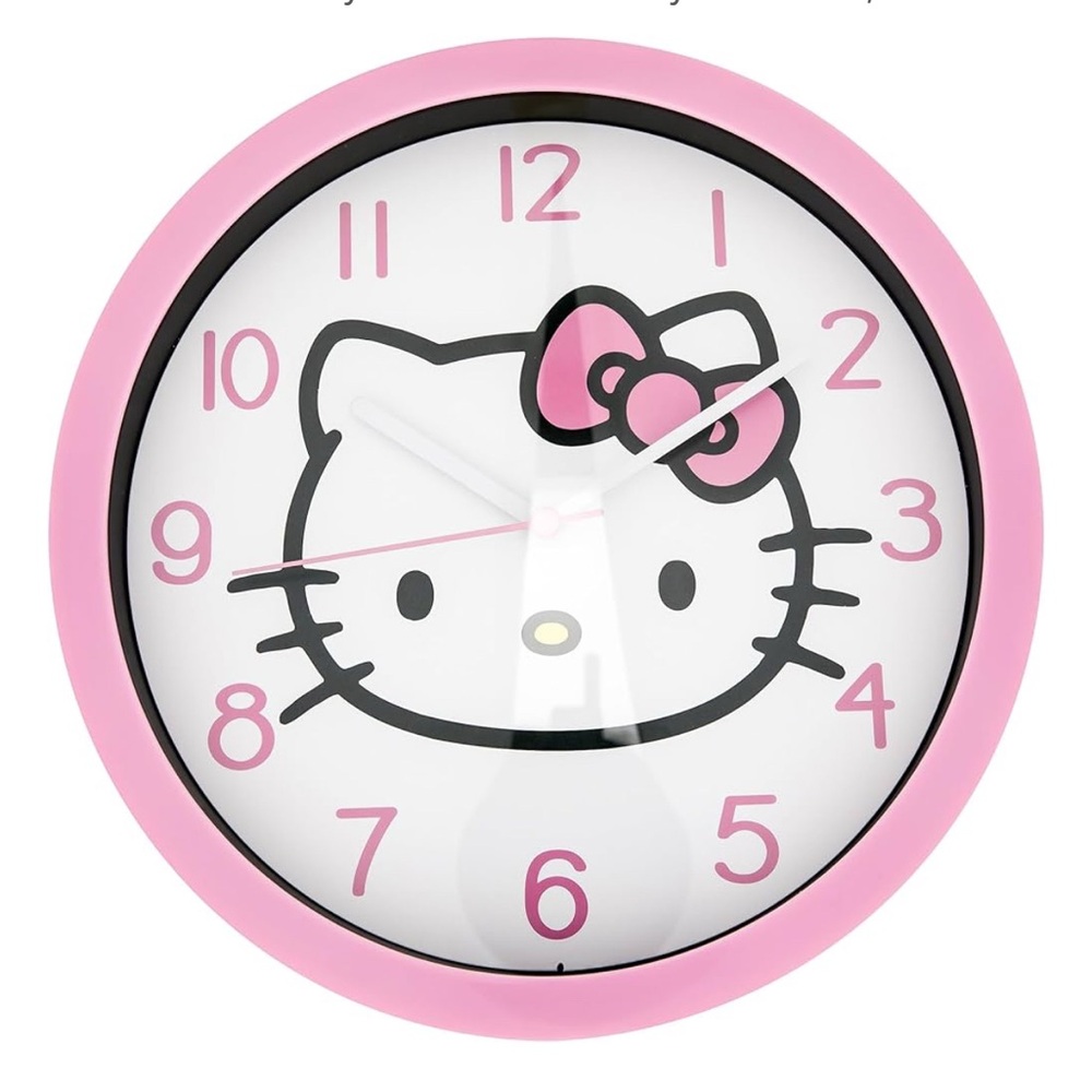 Sanrio Hello Kitty Face Pink Colorway Wall Clock